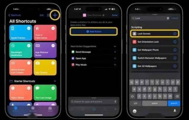 岳西苹果14锁屏维修店分享iPhone14升级iOS16.4后如何创建锁屏快捷方式 
